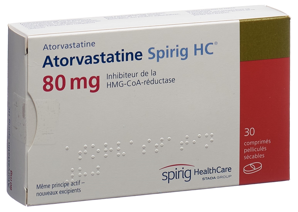 ATORVASTATINE Spirig HC cpr pellic 80 mg 30 pce
