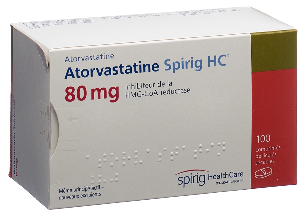 Atorvastatin Spirig HC 80 mg, Filmtabletten