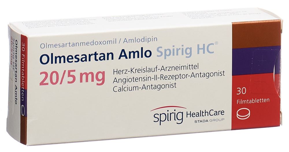 Olmesartan Amlo Spirig HC 20mg/5mg, Filmtabletten