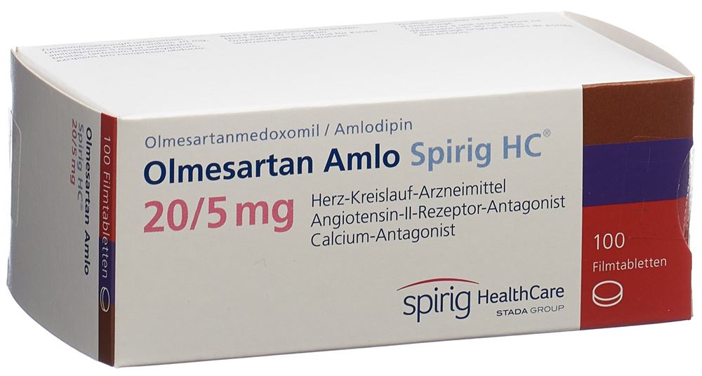 Olmesartan Amlo Spirig HC 20mg/5mg, Filmtabletten