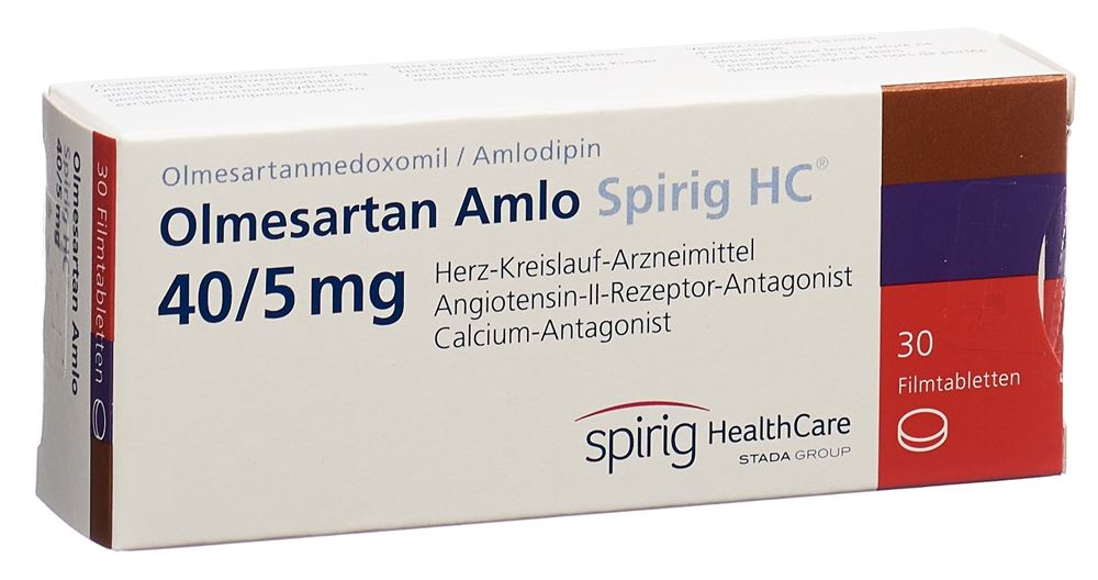 Olmesartan Amlo Spirig HC 40mg/10mg, Filmtabletten