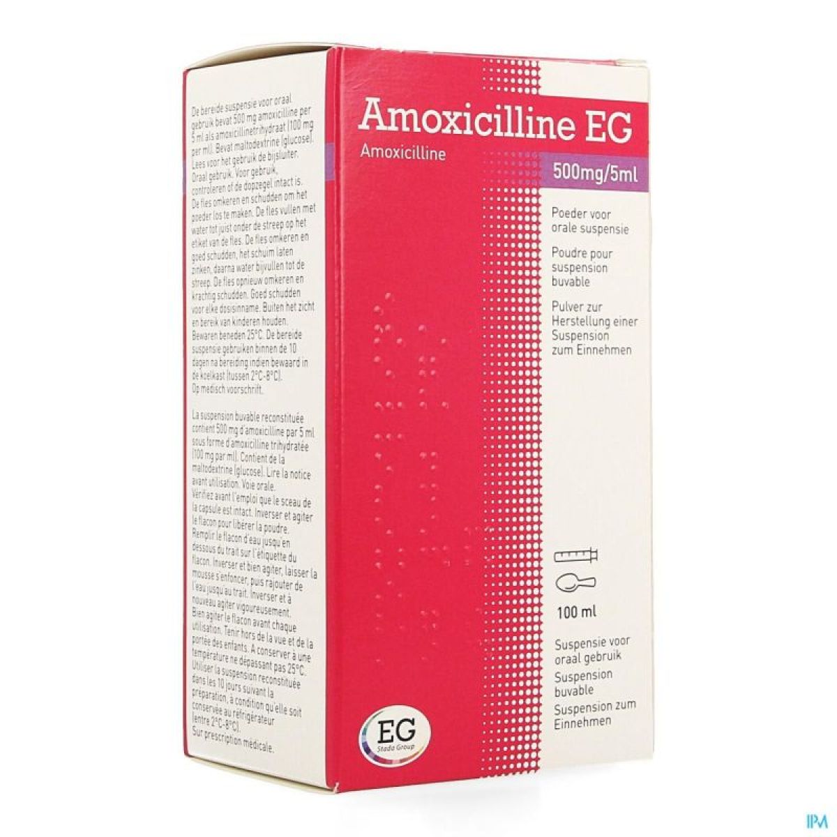 AMOXICILLINE axapharm pdr 200 mg/4ml p susp 100 ml