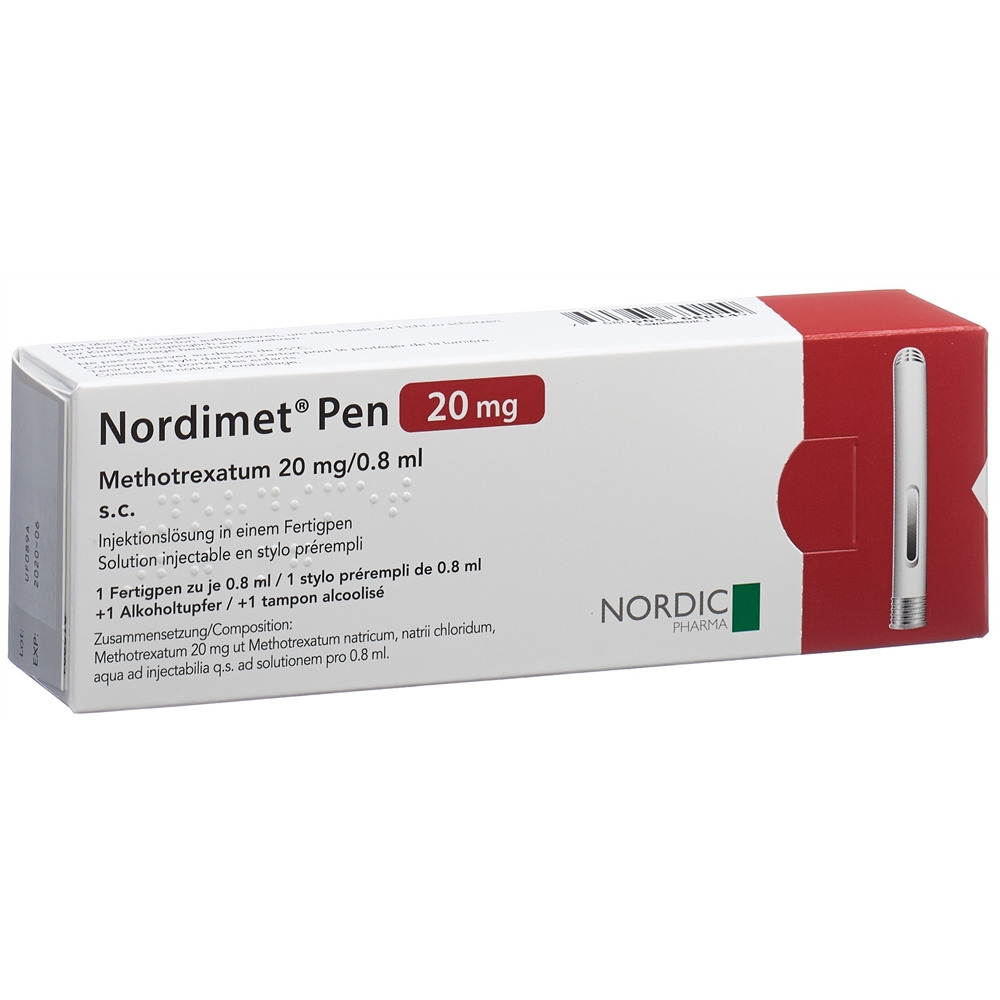 NORDIMET sol inj 20 mg/0.8ml stylo prérempli