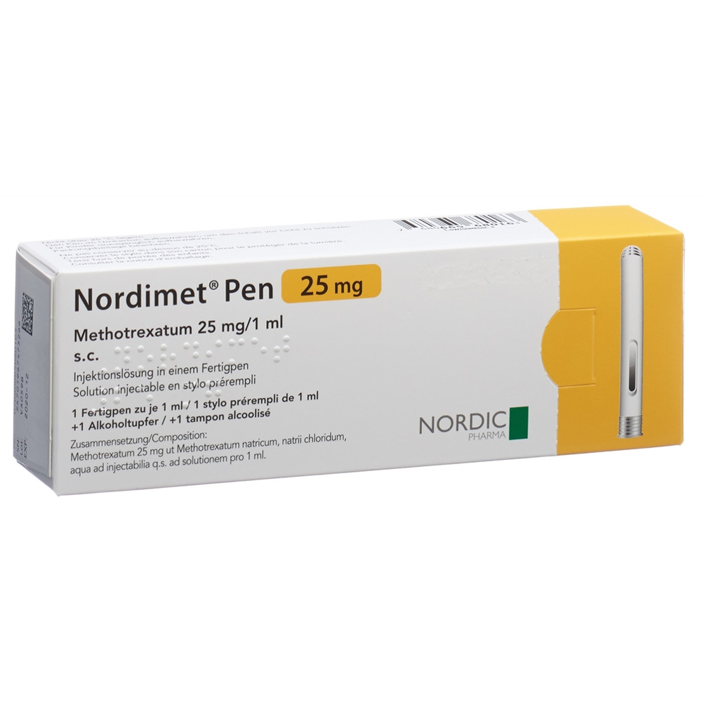 NORDIMET sol inj 25 mg/1ml stylo prérempli