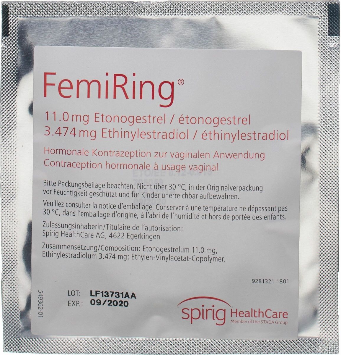 FemiRing, Vaginalring