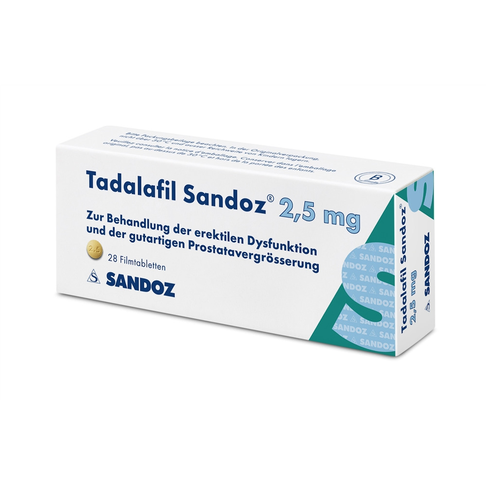 Tadalafil Sandoz 2.5mg, Filmtabletten