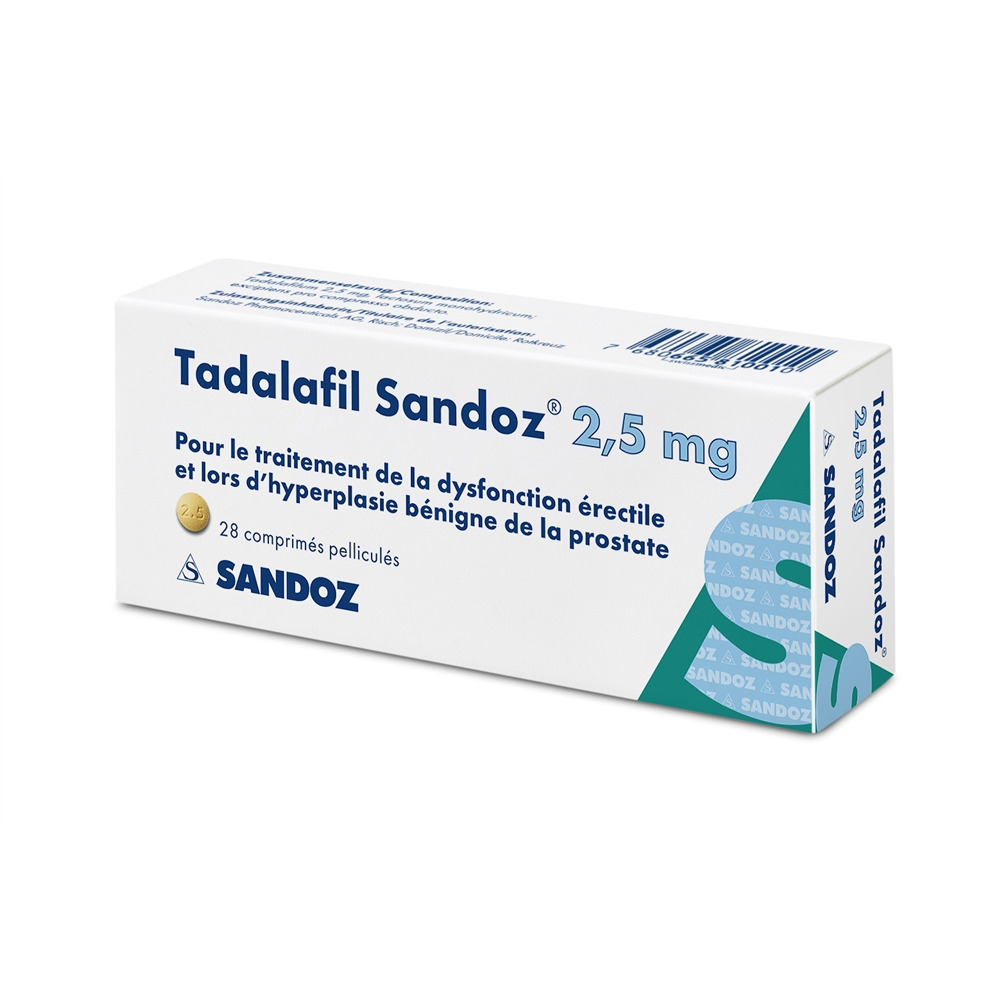 Tadalafil Sandoz 2.5mg, Filmtabletten