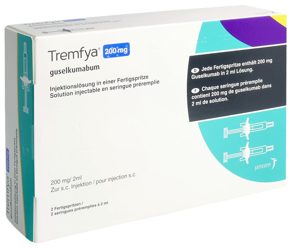 Tremfya 200 mg/2 ml, Injektionslösung in einer Fertigspritze