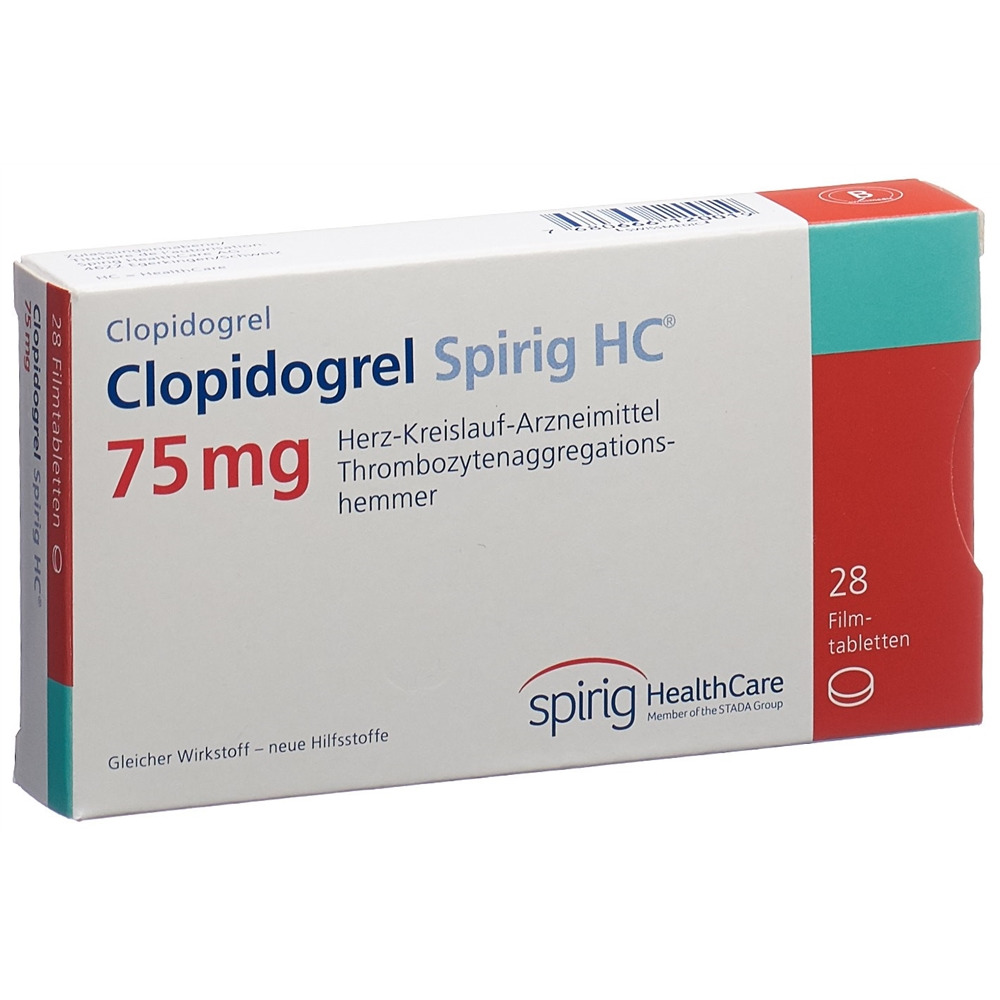 Clopidogrel Spirig HC 75mg, Filmtabletten