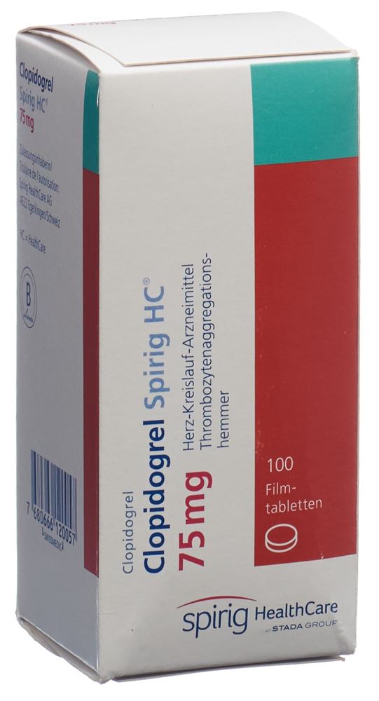 CLOPIDOGREL Spirig HC  cpr pellic 75mg100 pce bte