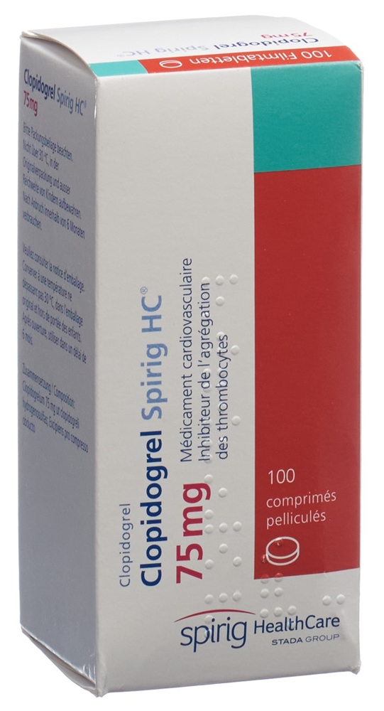 CLOPIDOGREL Spirig HC  cpr pellic 75mg100 pce bte