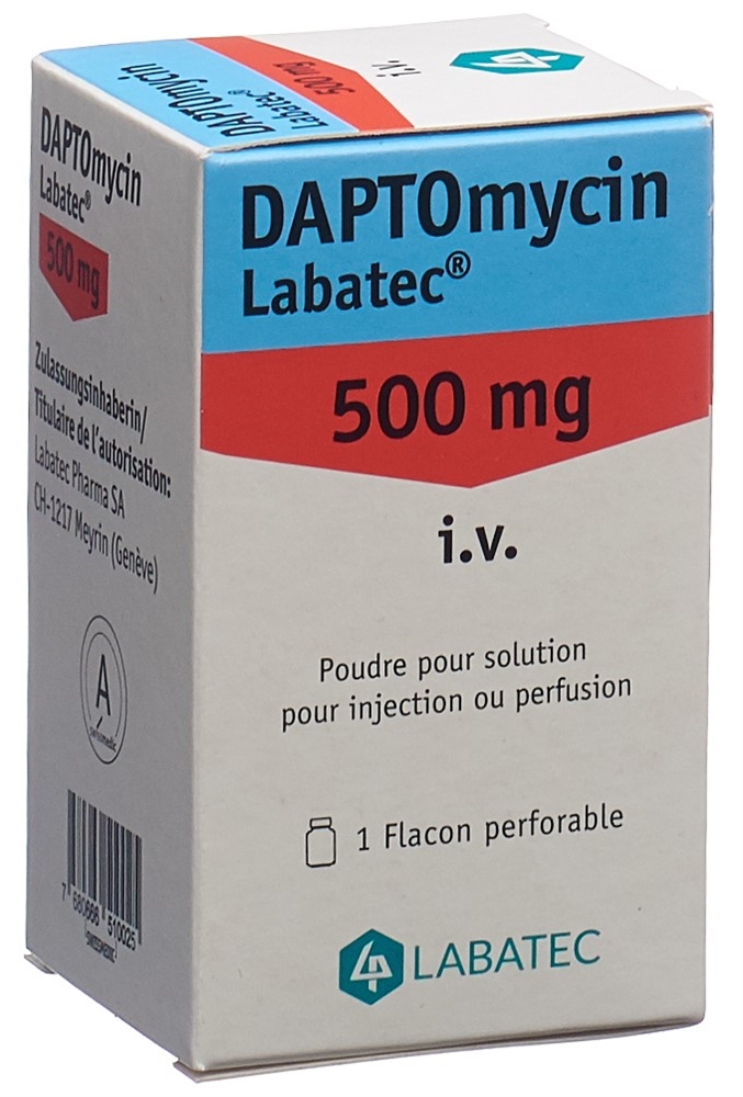 DAPTOMYCIN Labatec subst sèche 500 mg 5 pce
