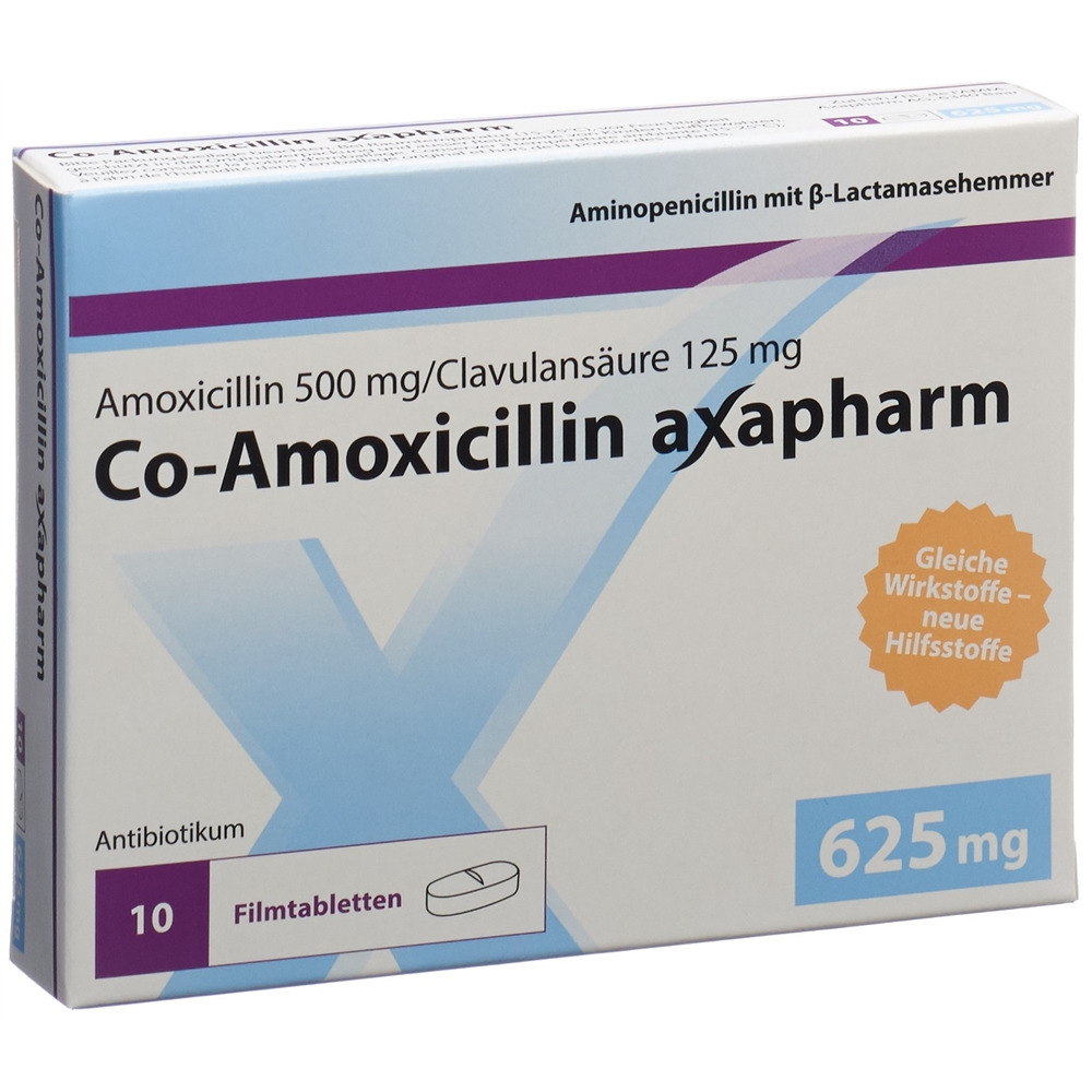 Co-Amoxicillin Axapharm 625 mg (500/125 mg), Filmtabletten
