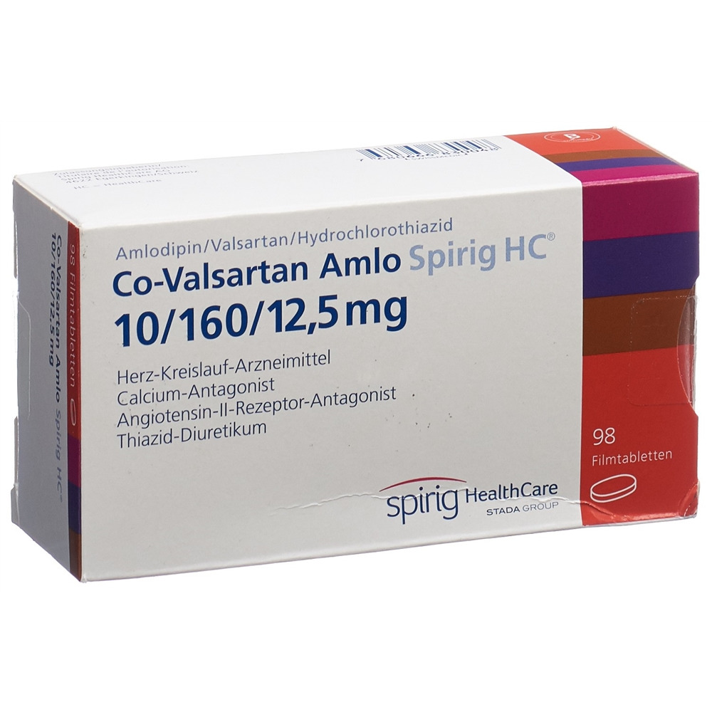 Co-Valsartan Amlo Spirig HC 10/160/12.5mg, Filmtabletten
