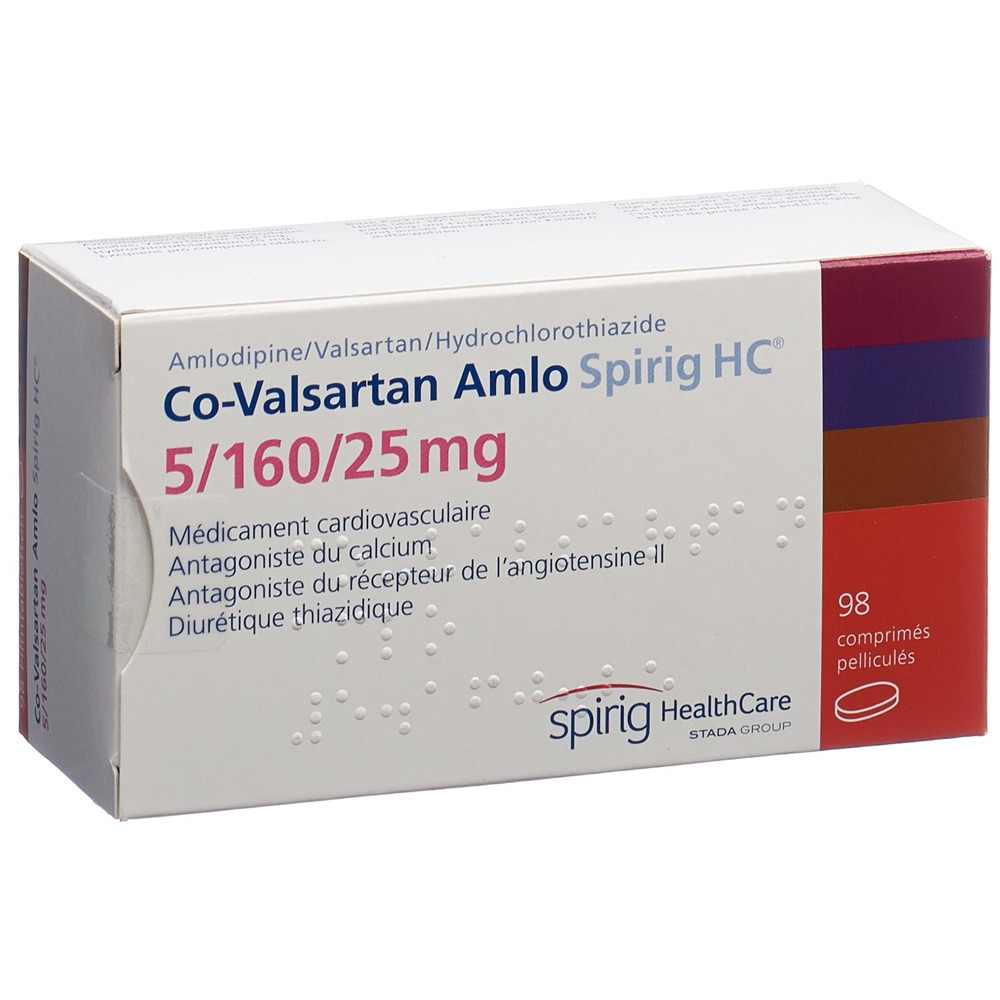 CO-VALSARTAN Amlo Spirig HC 5/160/25mg 98 pce