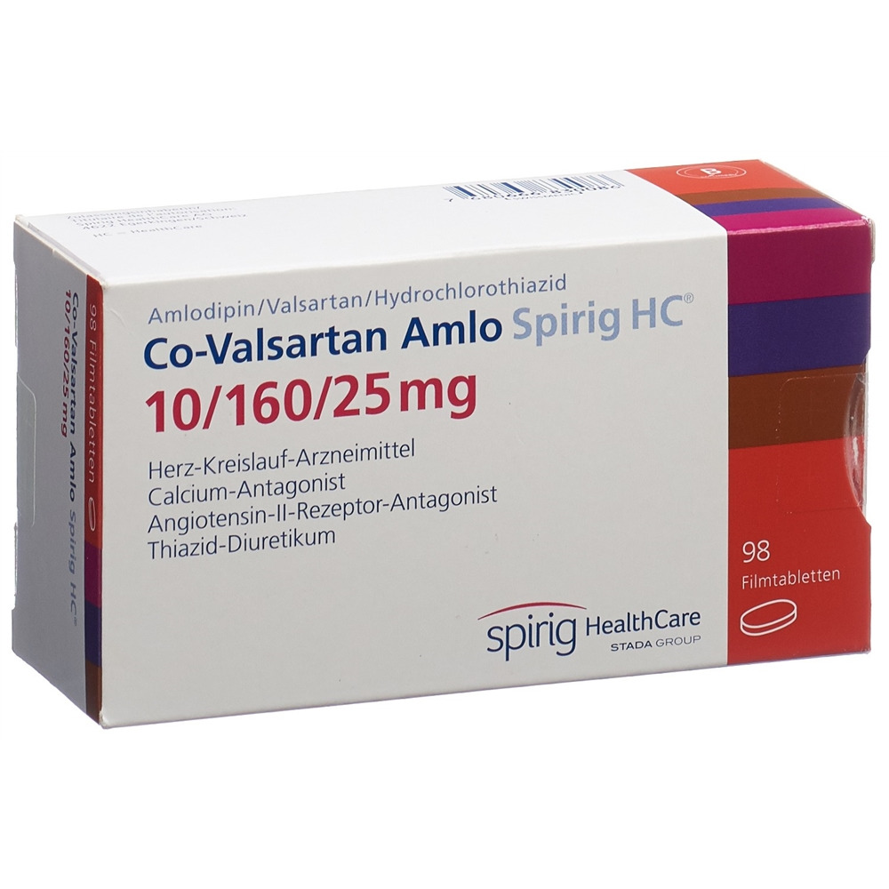 CO-VALSARTAN Amlo Spirig HC 10/160/25mg 98 pce