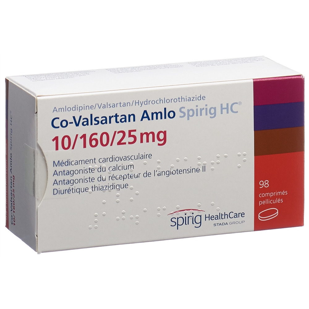 CO-VALSARTAN Amlo Spirig HC 10/160/25mg 98 pce