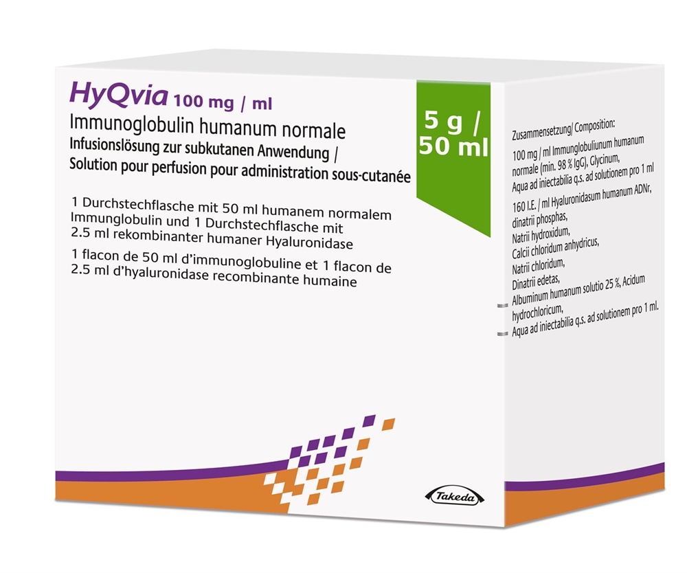 HyQvia 100 mg/ml, Infusionslösung zur subkutanen Anwendung