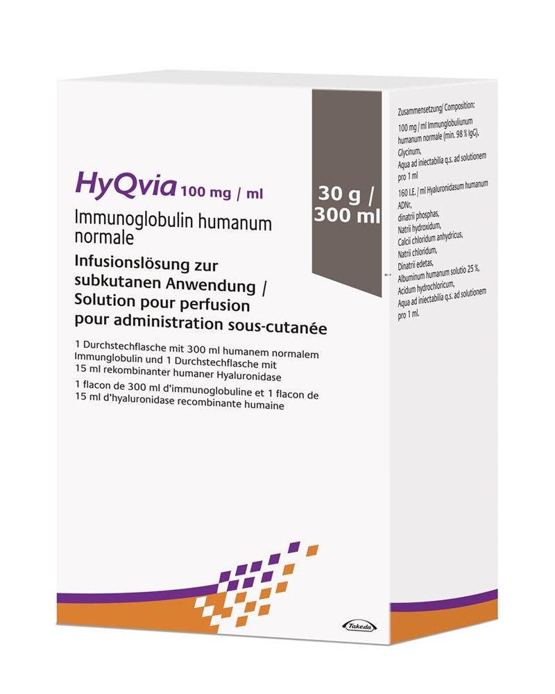 HYQVIA sol perf 30 g/300ml double flacons 300 ml