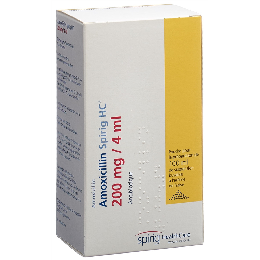 AMOXICILLINE Spirig HC susp 200 mg/4 ml 100 ml