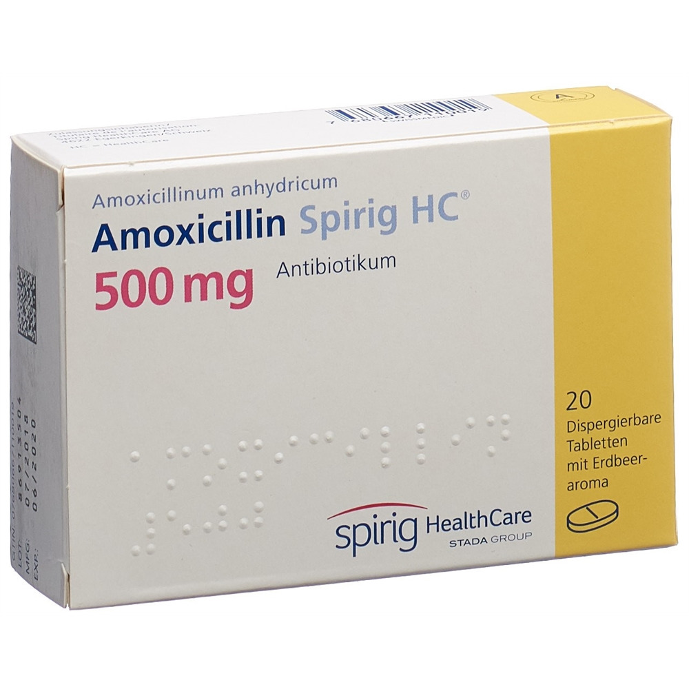 AMOXICILLINE Spirig HC cpr disp 500 mg 20 pce