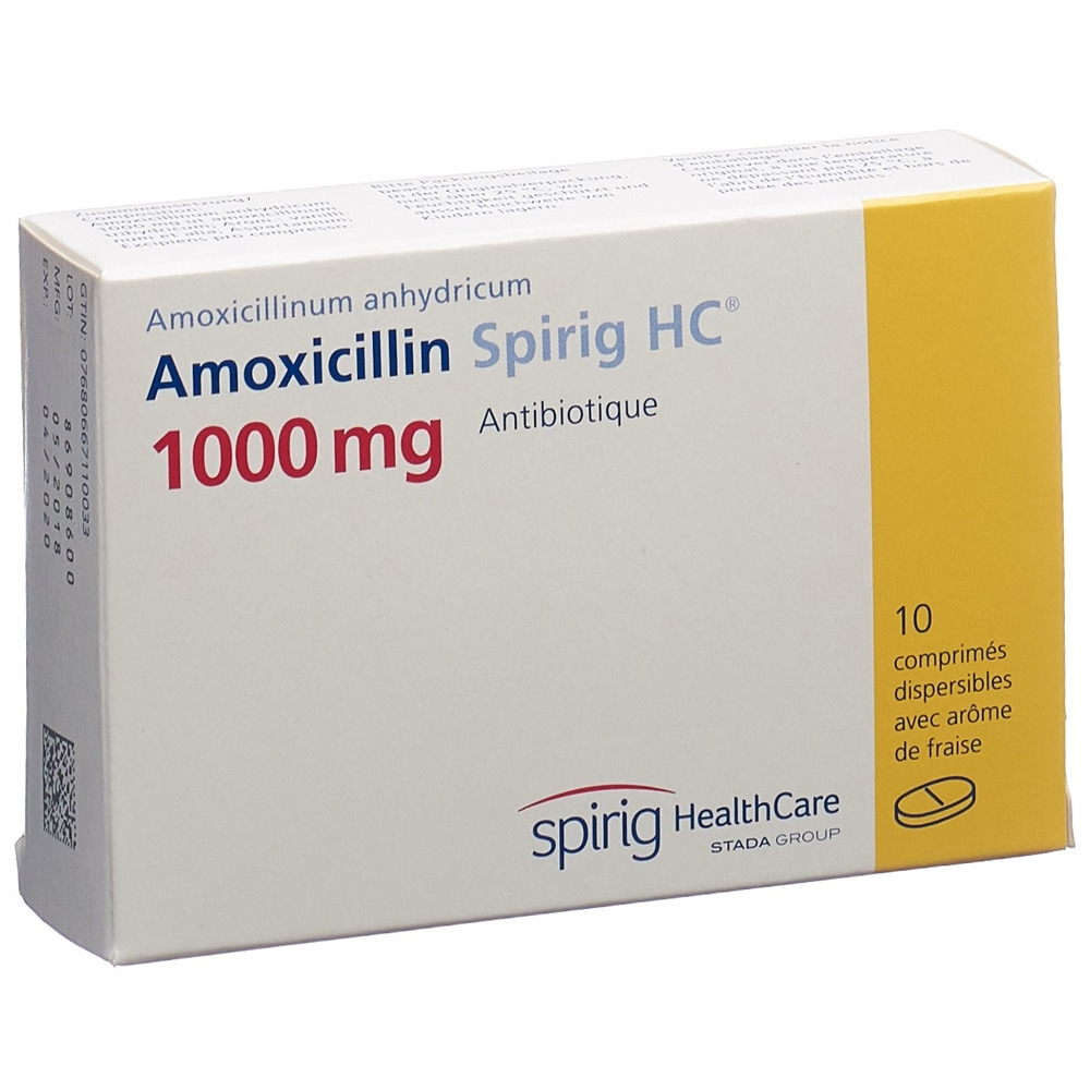 AMOXICILLINE Spirig HC cpr disp 1000 mg 10 pce