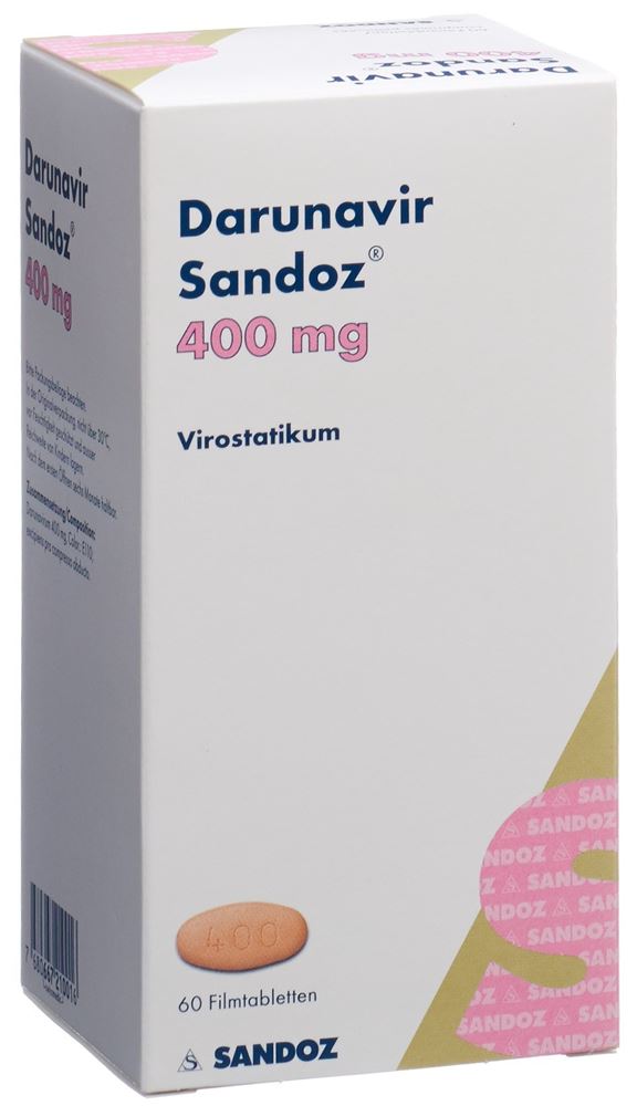DARUNAVIR Sandoz cpr pell 400 mg bte 60 pce