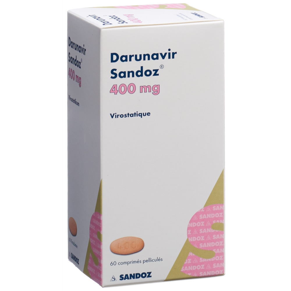 DARUNAVIR Sandoz cpr pell 400 mg bte 60 pce