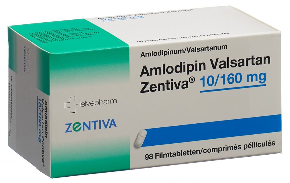 Amlodipin Valsartan Zentiva 10/160 mg, Filmtabletten
