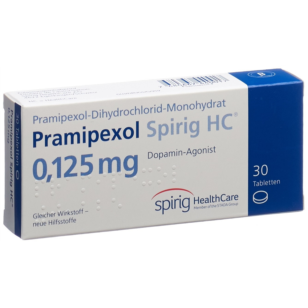 Pramipexol Spirig HC 0.125 mg, Tabletten