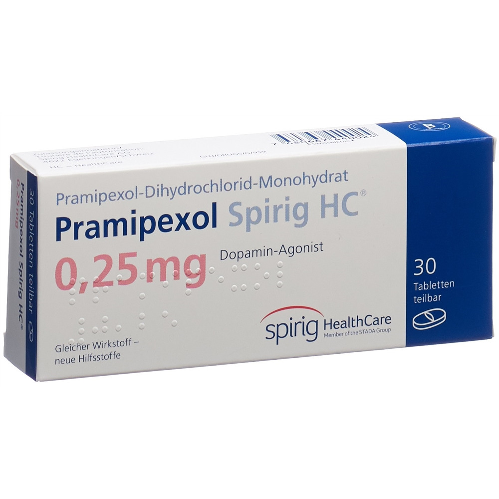PRAMIPEXOLE Spirig HC cpr 0.25 mg 30 pce