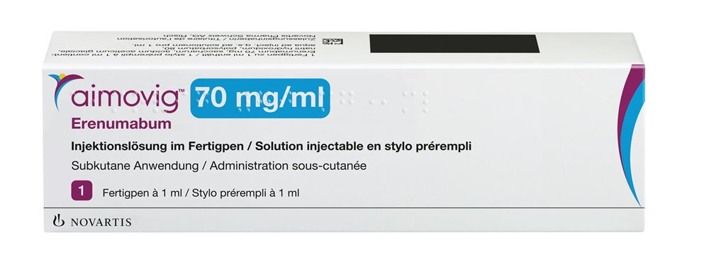 Aimovig 70 mg/ml, Injektionslösung im Fertigpen