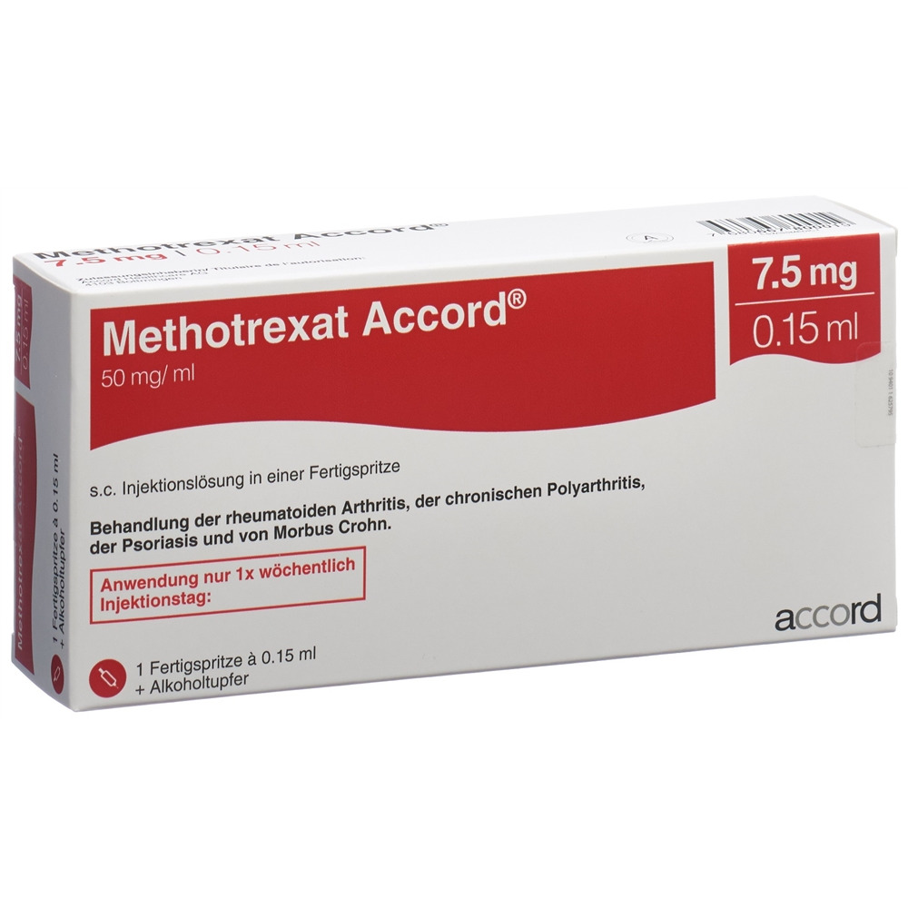METHOTREXAT Accord 7.5 mg/0.15 ml sol inj sér pré