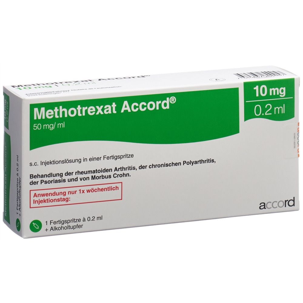 Methotrexat Accord 10 mg/0.2 ml, Injektionslösung in einer Fertigspritze