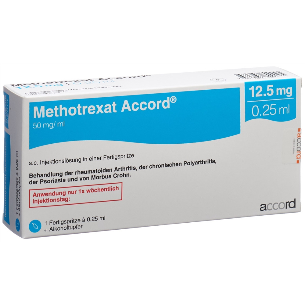 Methotrexat Accord 12.5 mg/0.25 ml, Injektionslösung in einer Fertigspritze