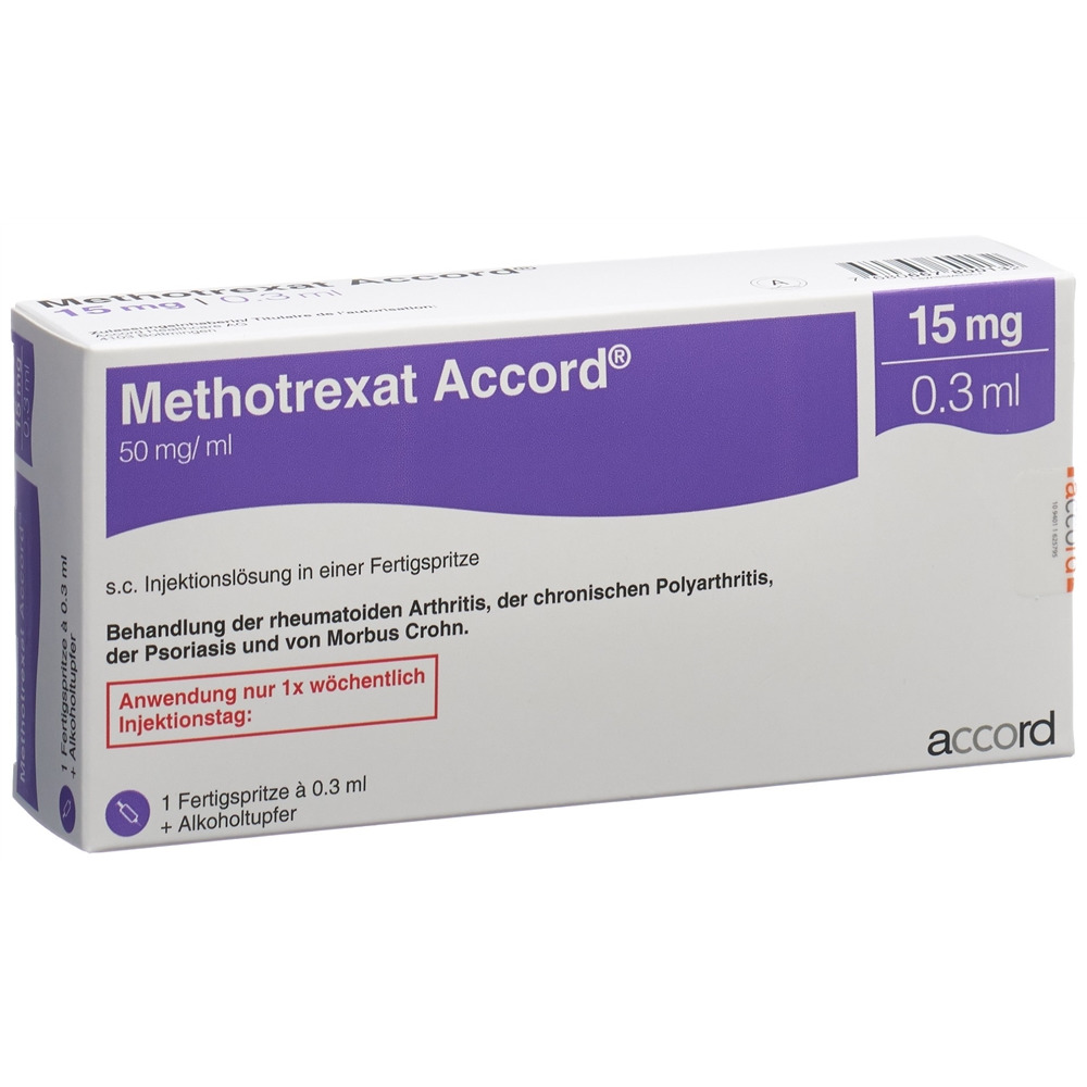 METHOTREXAT Accord 15 mg/0.3 ml sol inj sér pré