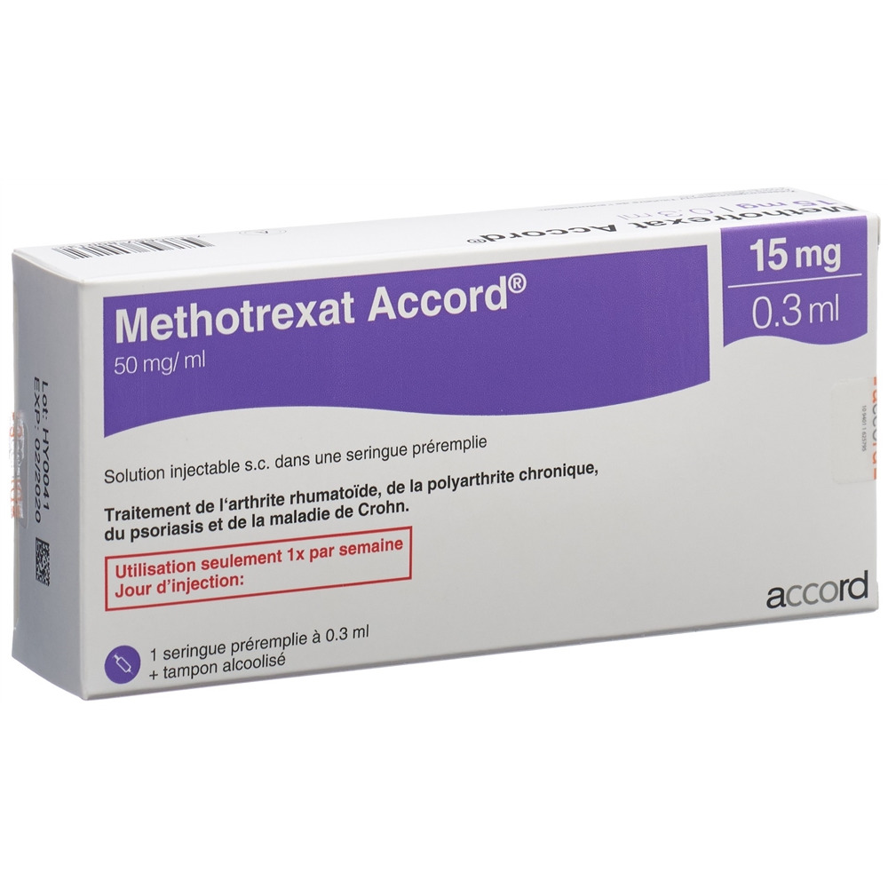 METHOTREXAT Accord 15 mg/0.3 ml sol inj sér pré