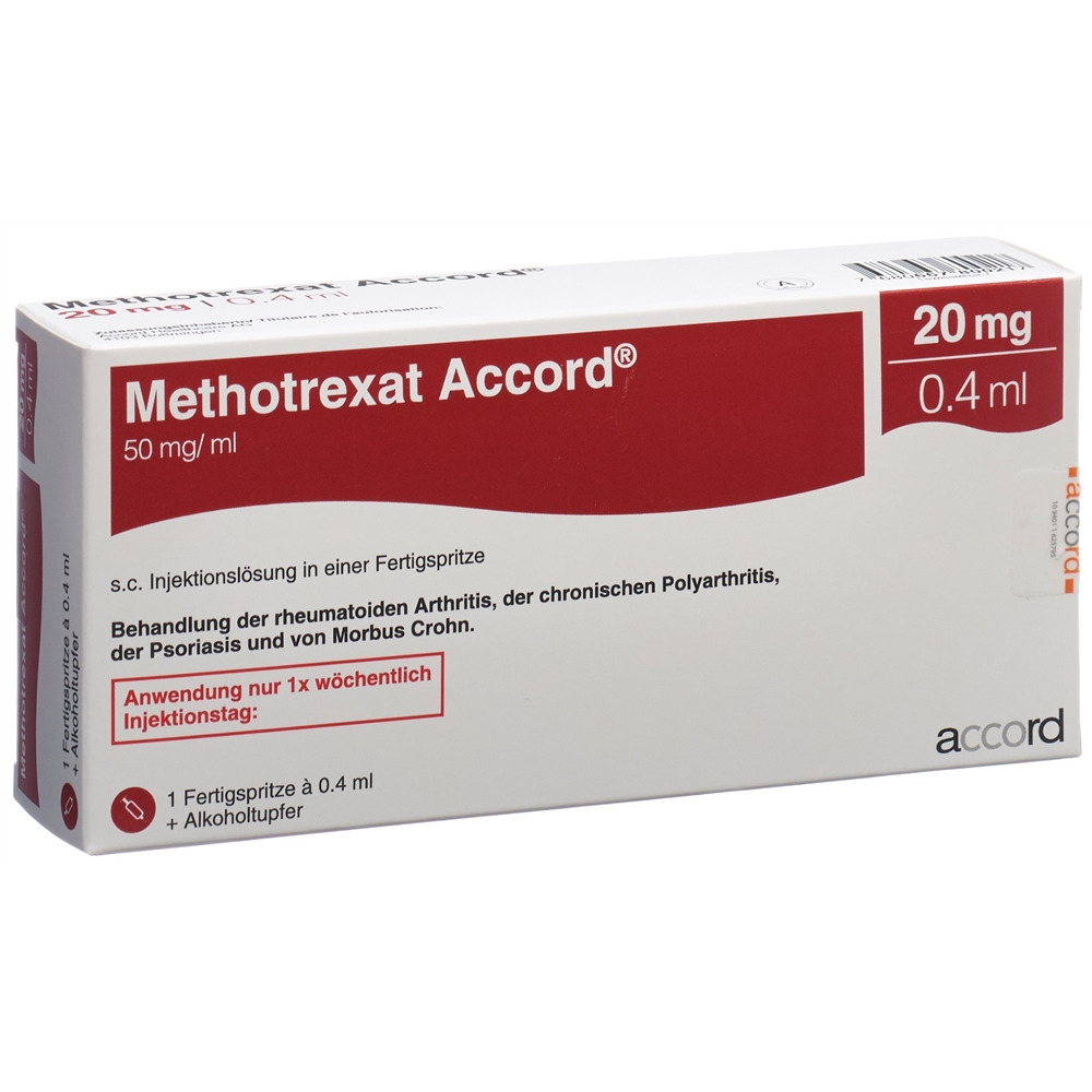 Methotrexat Accord 20 mg/0.4 ml, Injektionslösung in einer Fertigspritze