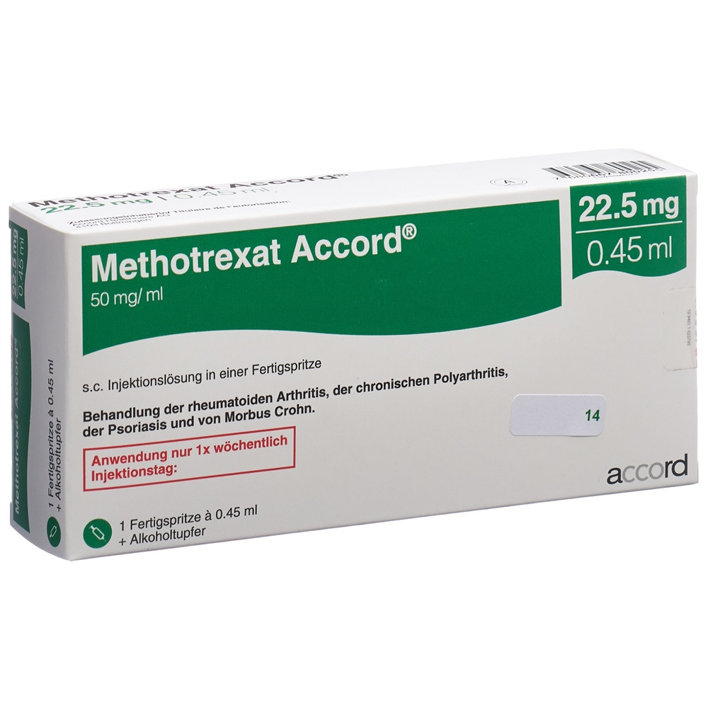 Methotrexat Accord 22.5 mg/0.45 ml, Injektionslösung in einer Fertigspritze