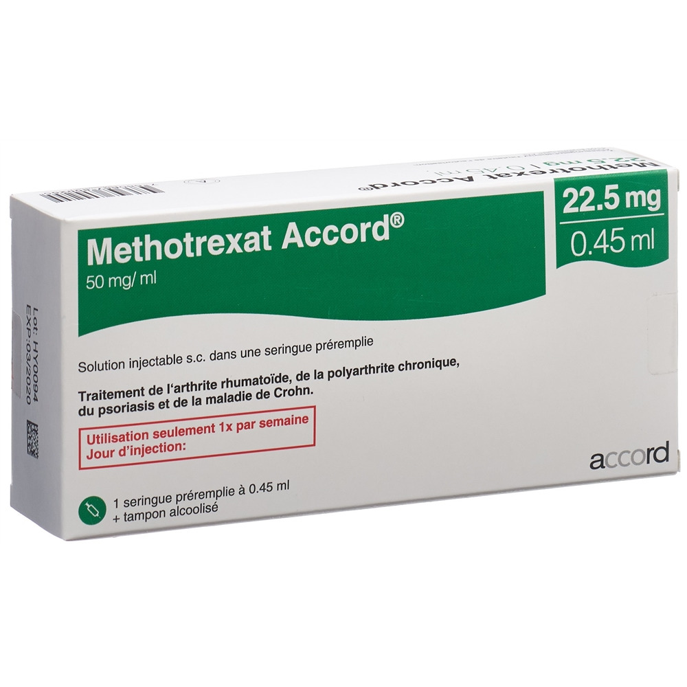 Methotrexat Accord 22.5 mg/0.45 ml, Injektionslösung in einer Fertigspritze