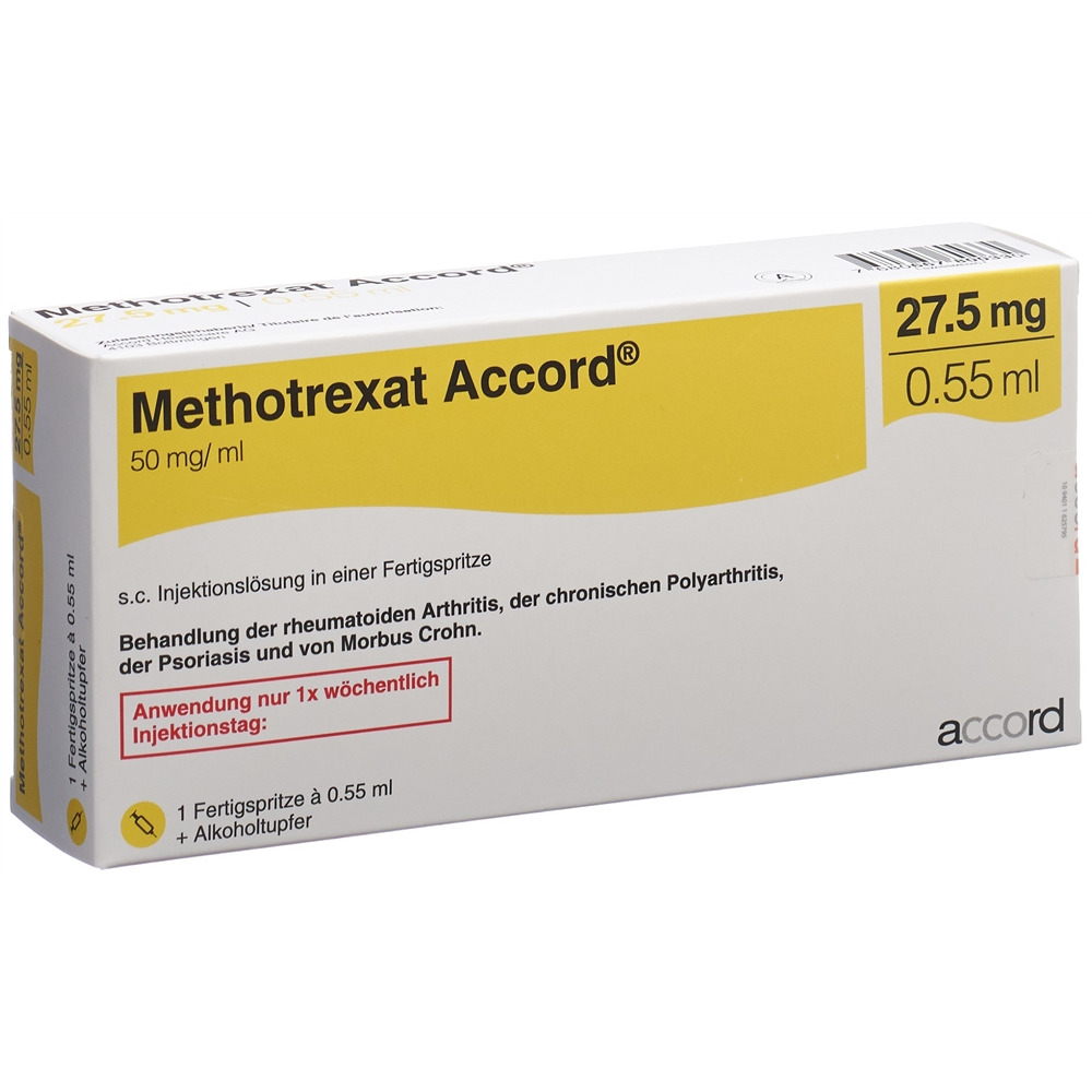 METHOTREXAT Accord 27.5 mg/0.55 ml sol inj sér pré