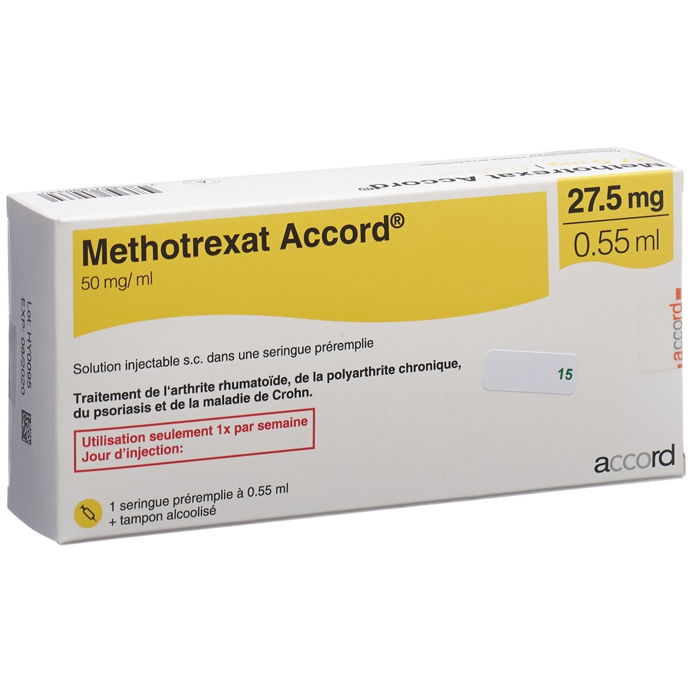 METHOTREXAT Accord 27.5 mg/0.55 ml sol inj sér pré