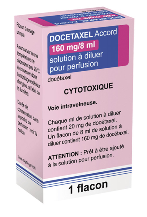 DOCETAXEL Accord conc perf 160 mg/8ml 45x20mm