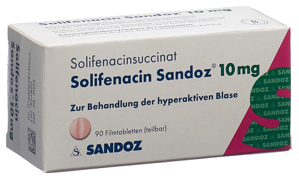 SOLIFENACINE Sandoz cpr pell 10 mg 90 pce
