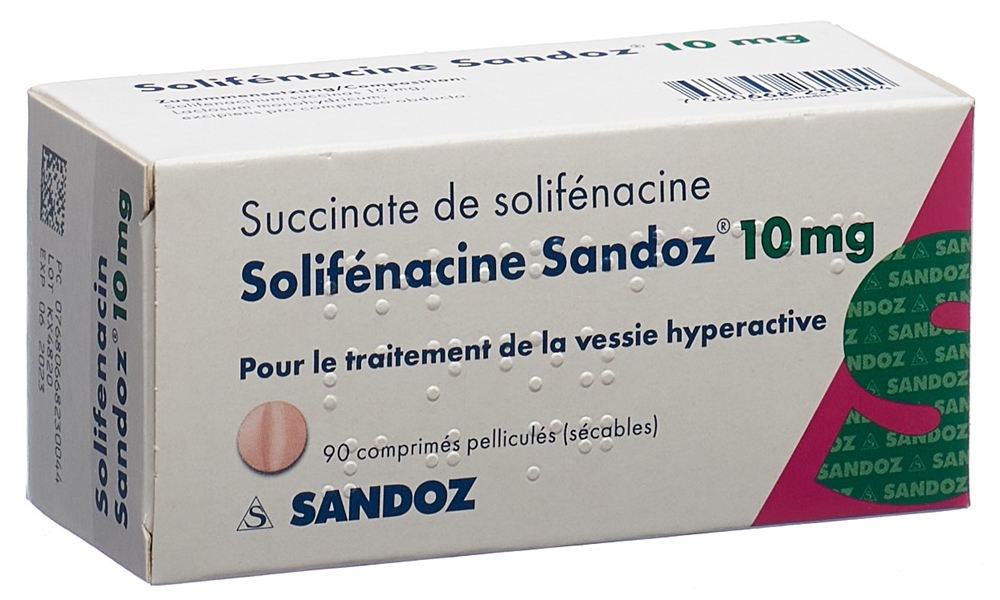 SOLIFENACINE Sandoz cpr pell 10 mg 90 pce