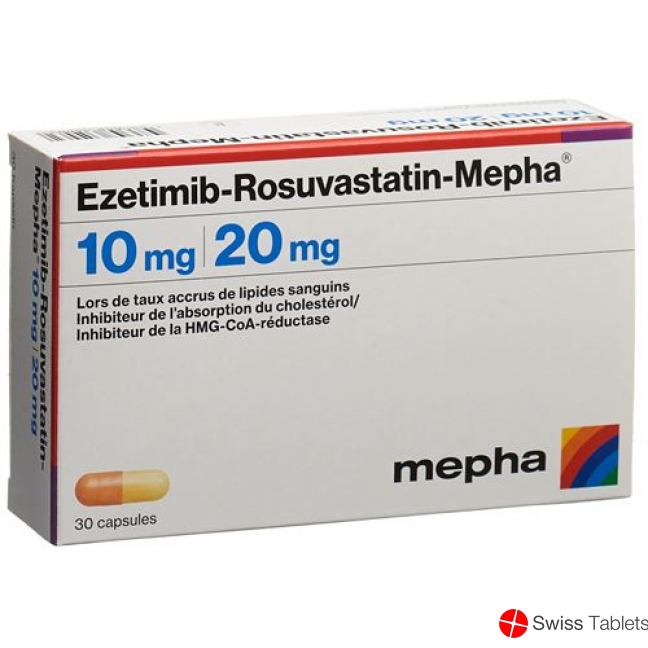 Ezetimib-Rosuvastatin-Mepha 10 mg/20 mg, Kapseln
