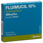 FLUIMUCIL 10% sol inj 300 mg/3ml 5 amp 3 ml