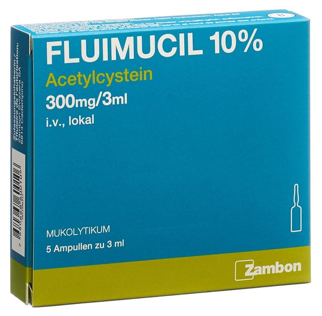 FLUIMUCIL 10% sol inj 300 mg/3ml 5 amp 3 ml