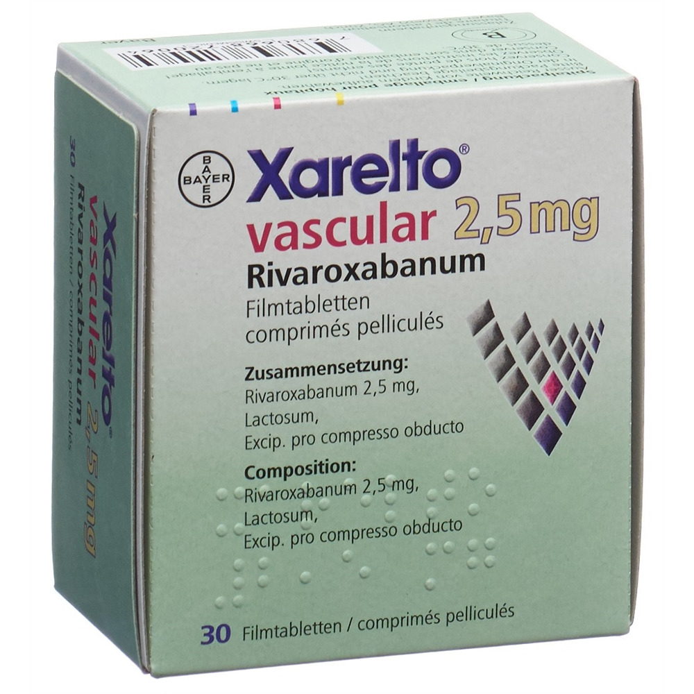 XARELTO vascular cpr pell 2.5 mg 30 blist ind