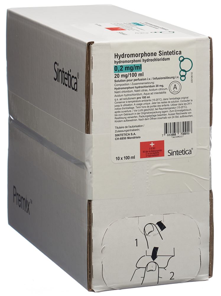 Hydromorphone Sintetica 0.2 mg/ml, soluzione per infusione